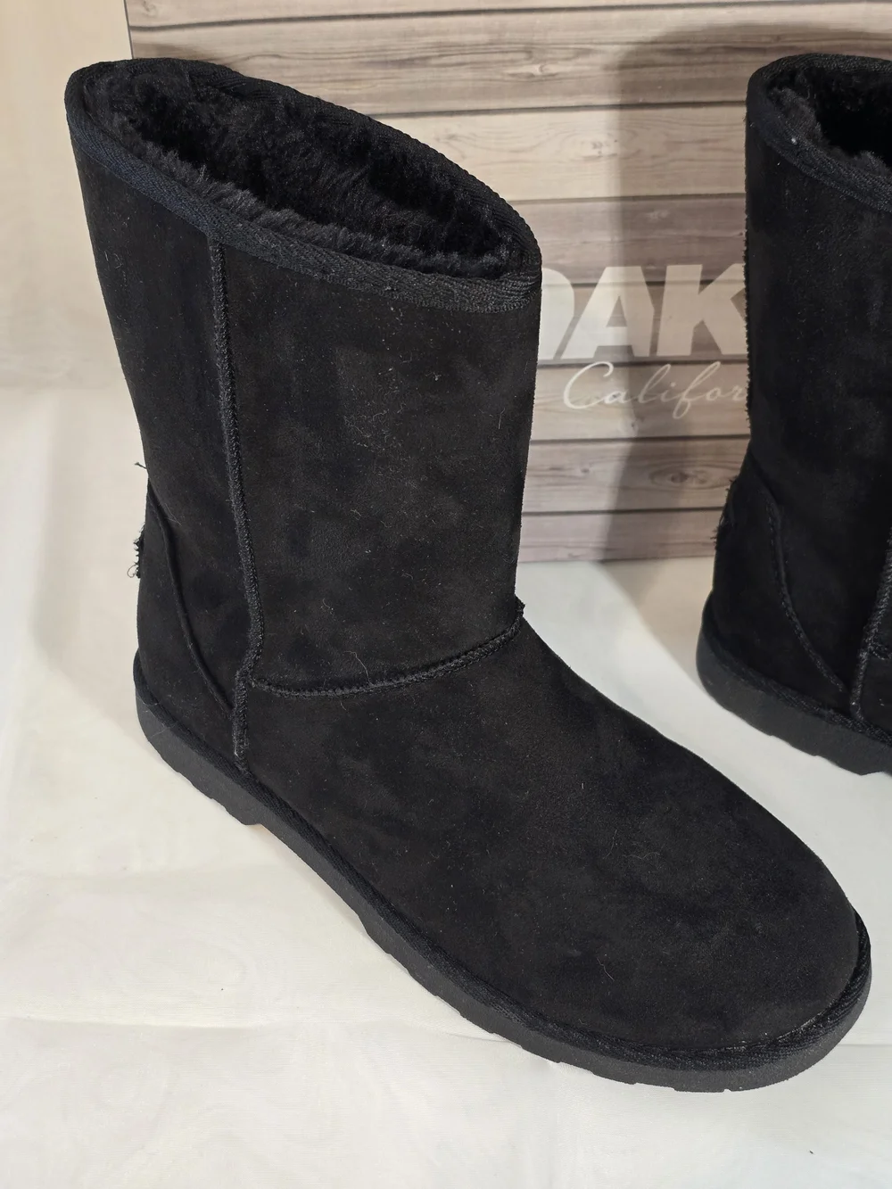 Makalu California Women's Black Classic Fleece-lined Winter Boots Size 8 M